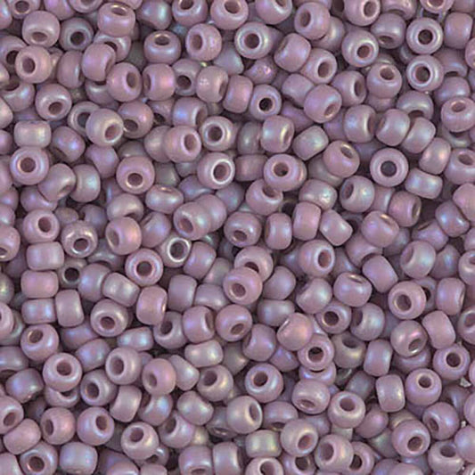 Matte Opaque Mauve AB 8-0410FR Miyuki 8/0 Round Japanese Seed Beads 20 grams