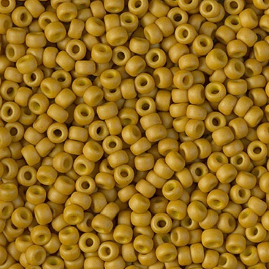 Matte Opaque Mustard 8-1233 Miyuki 8/0 Round Japanese Seed Beads 20 grams