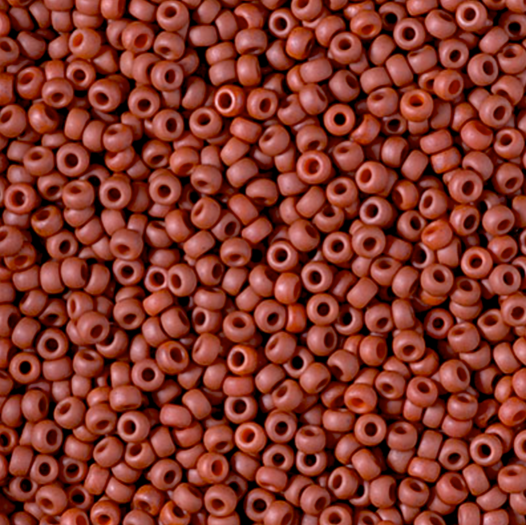 Matte Opaque Terracotta 11-1236 Miyuki 11/0 Round Japanese Seed Beads 20 grams