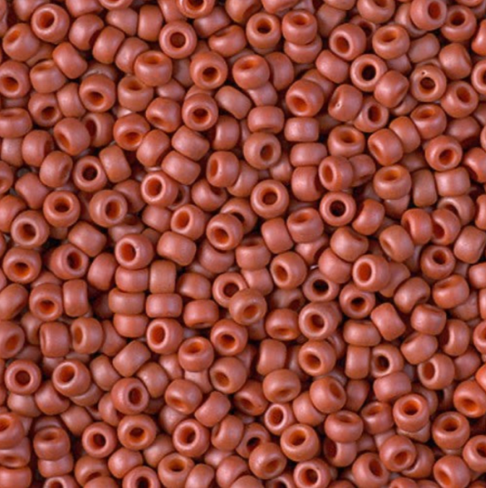 Matte Opaque Terracotta 8-1236 Miyuki 8/0 Round Japanese Seed Beads 20 grams