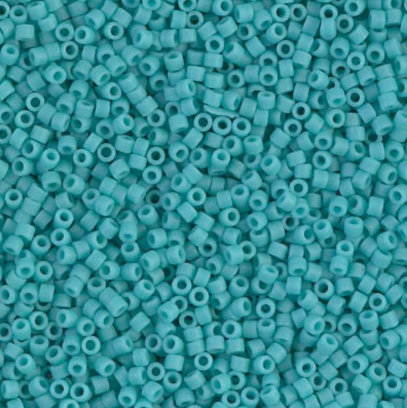 Matte Opaque Turquoise DB759 Miyuki Delica 11/0 Japanese Cylinder Beads 10 grams