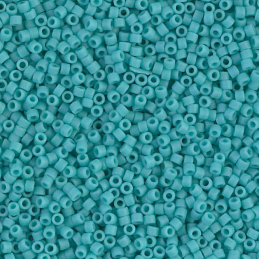 Matte Opaque Turquoise DB759 Miyuki Delica 11/0 Japanese Cylinder Beads 10 grams