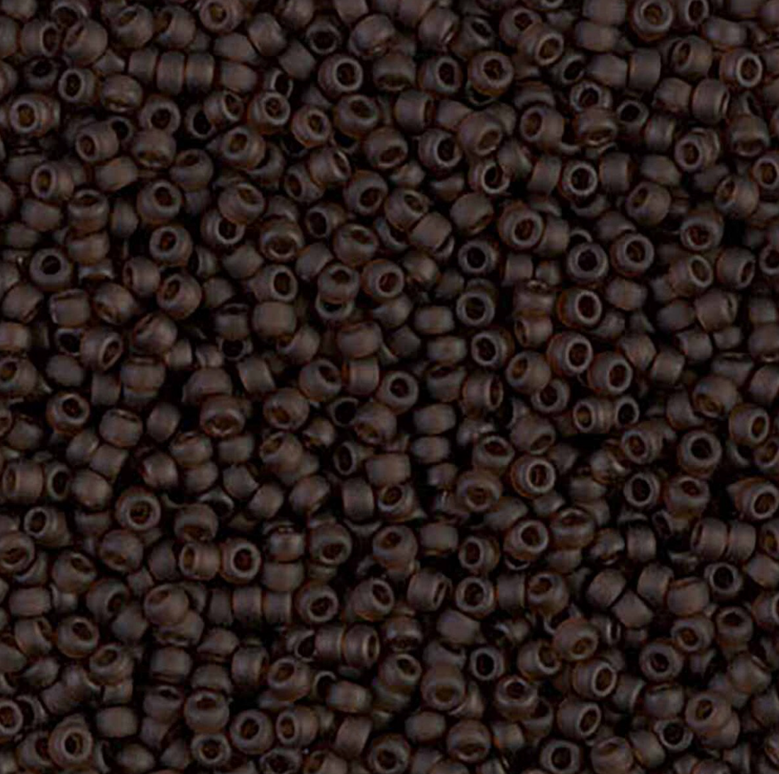 Matte Transparent Brown 11-0135F Miyuki 11/0 Round Japanese Seed Beads 20 grams