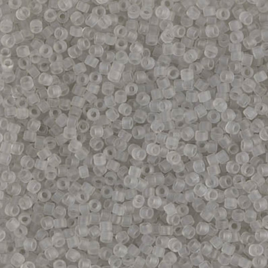 Matte Transparent Grey Mist DB1271 Miyuki Delica 11/0 Japanese Cylinder Beads 10 grams