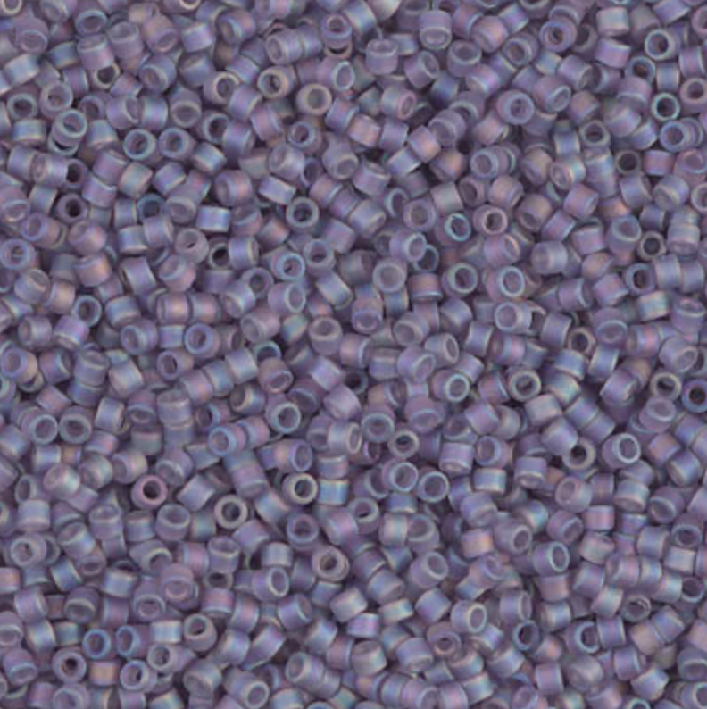 Matte Transparent Light Amethyst DB870 Miyuki Delica 11/0 Japanese Cylinder Beads 10 grams