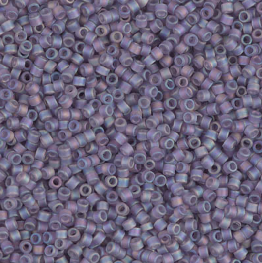 Matte Transparent Light Amethyst DB870 Miyuki Delica 11/0 Japanese Cylinder Beads 10 grams