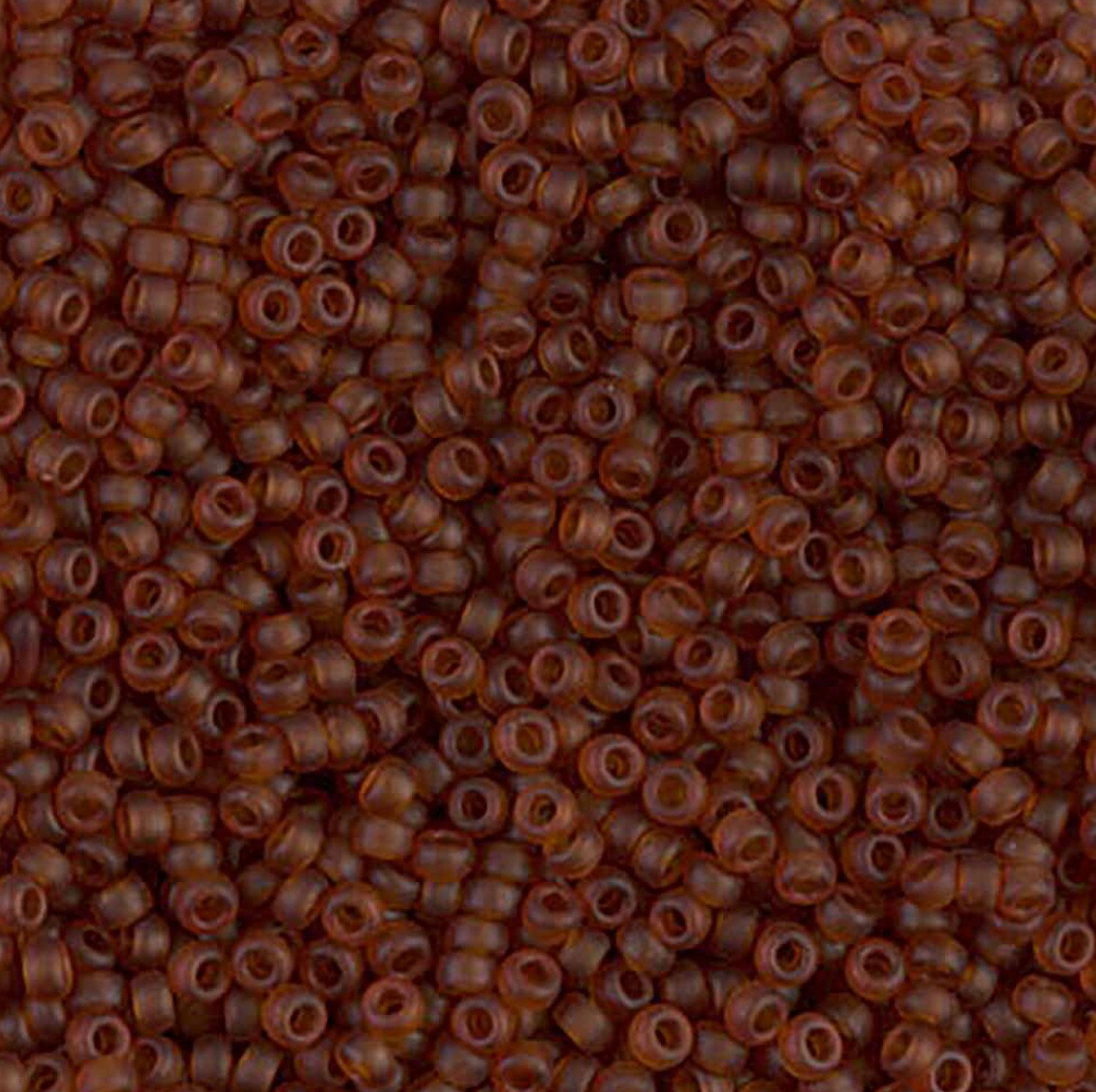 Matte Transparent Light Brown 11-0134F Miyuki 11/0 Round Japanese Seed Beads 20 grams
