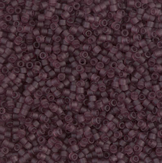 Matte Transparent Mauve DB1264 Miyuki Delica 11/0 Japanese Cylinder Beads 10 grams