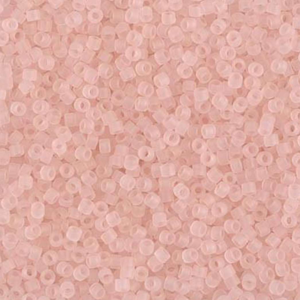 Matte Transparent Pink Mist AB DB1263 Miyuki Delica 11/0 Japanese Cylinder Beads 10 grams
