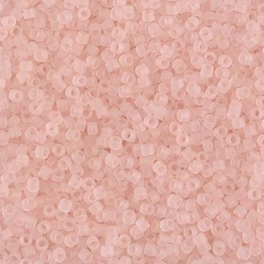 Matte Transparent Pink Mist AB DB1263 Miyuki Delica 11/0 Japanese Cylinder Beads 10 grams