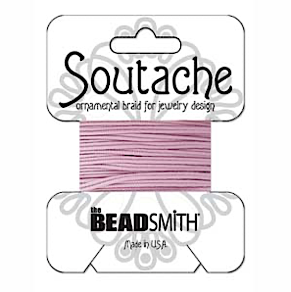 Mauve 3mm Rayon Soutache Cord 3 yards