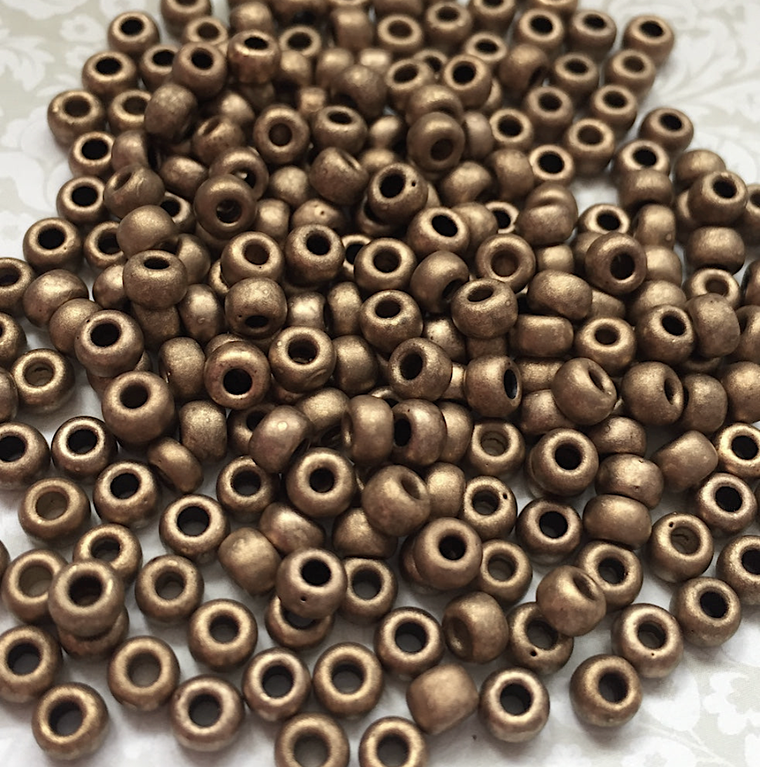 Metallic Matte Bronze 6-1255 Miyuki 6/0 Round Japanese Seed Beads - 20 grams
