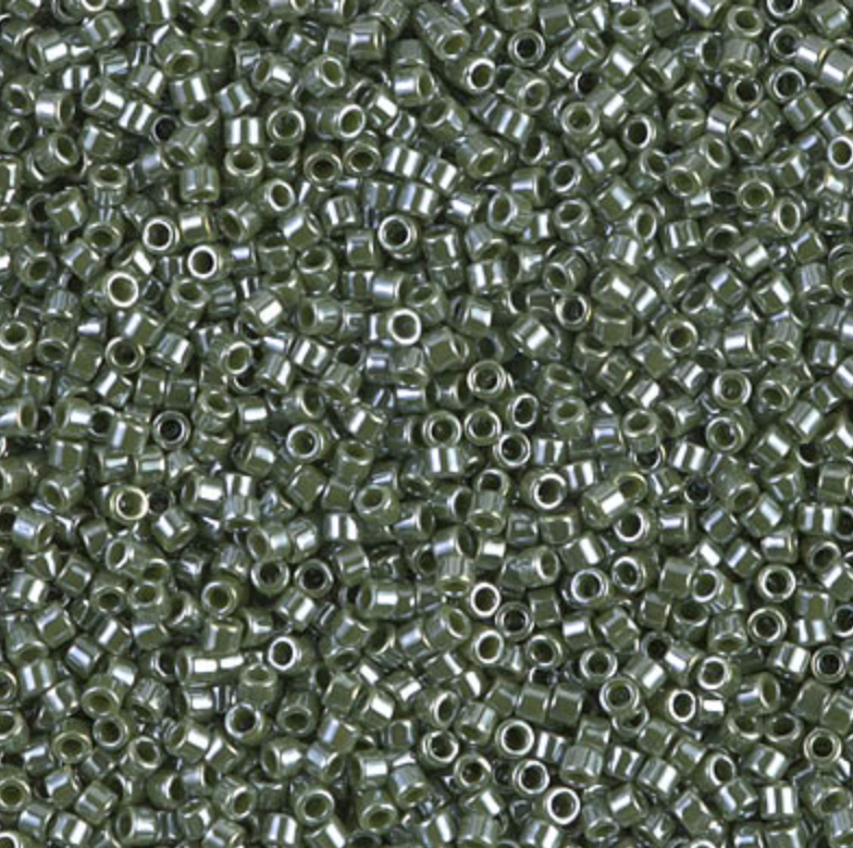 Opaque Avocado Luster DB1566 Miyuki Delica 11/0 Japanese Cylinder Beads 10 grams