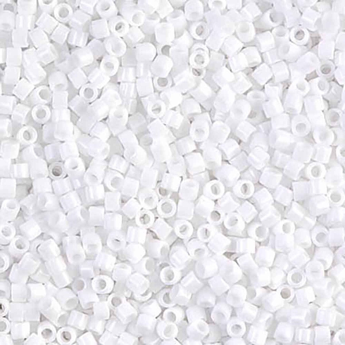Opaque Chalk White DBM0200 Miyuki Delica 10/0 Japanese Cylinder Beads 10 grams