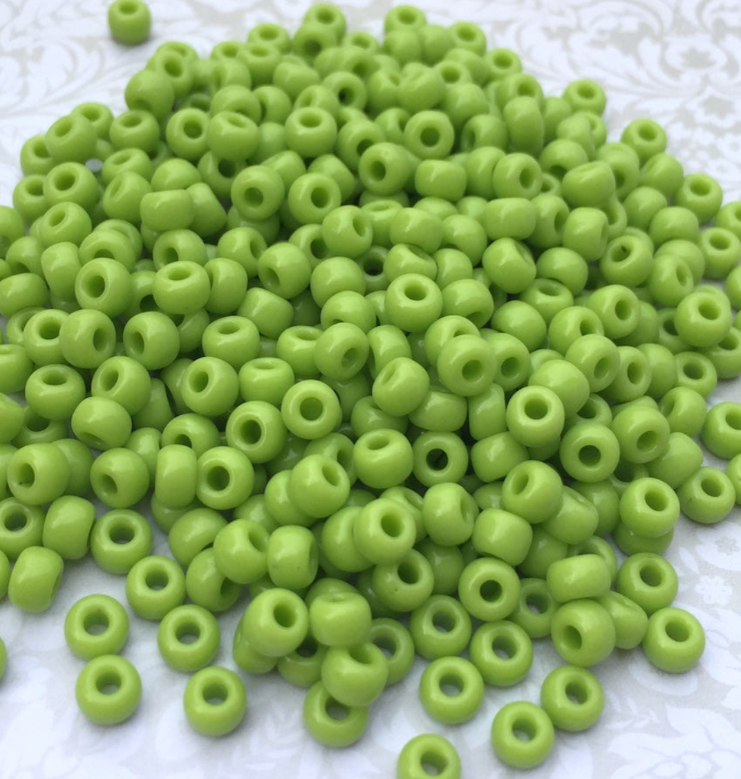 Opaque Chartreuse 6-416 Miyuki 6/0 Round Japanese Seed Beads - 20 grams