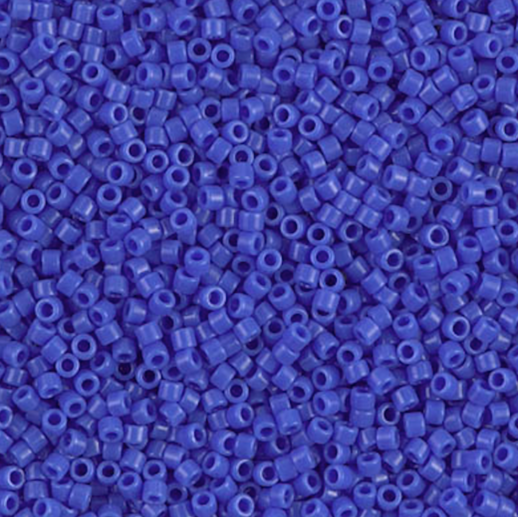 Opaque Cyan Blue DB1138 Miyuki Delica 11/0 Japanese Cylinder Beads 10 grams