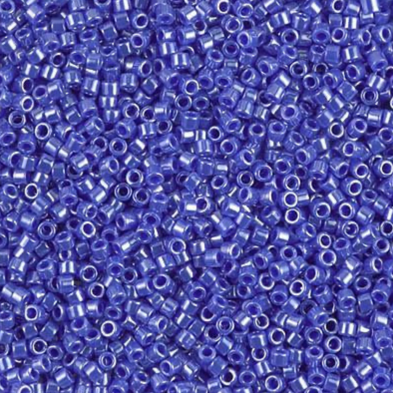 Opaque Cyan Blue Luster DB1569 Miyuki Delica 11/0 Japanese Cylinder Beads 10 grams