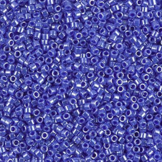Opaque Cyan Blue Luster DB1569 Miyuki Delica 11/0 Japanese Cylinder Beads 10 grams