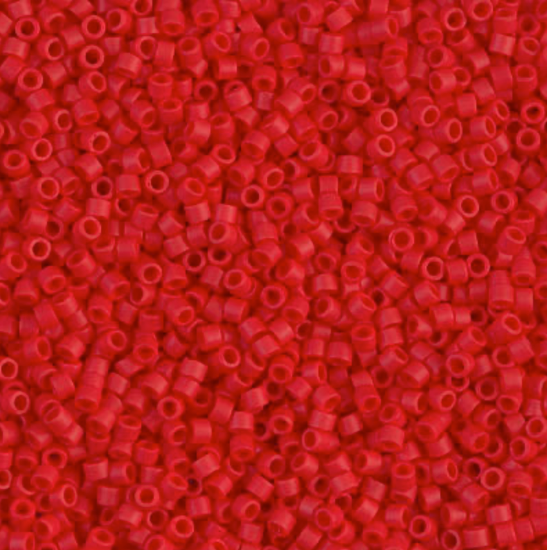 Opaque Dark Red DB753 Miyuki Delica 11/0 Japanese Cylinder Beads 10 grams