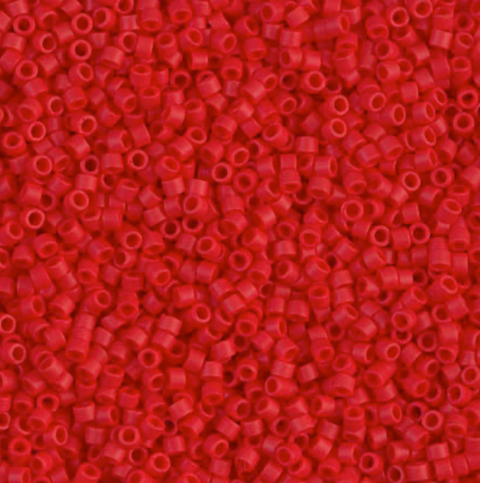 Opaque Dark Red DB753 Miyuki Delica 11/0 Japanese Cylinder Beads 10 grams