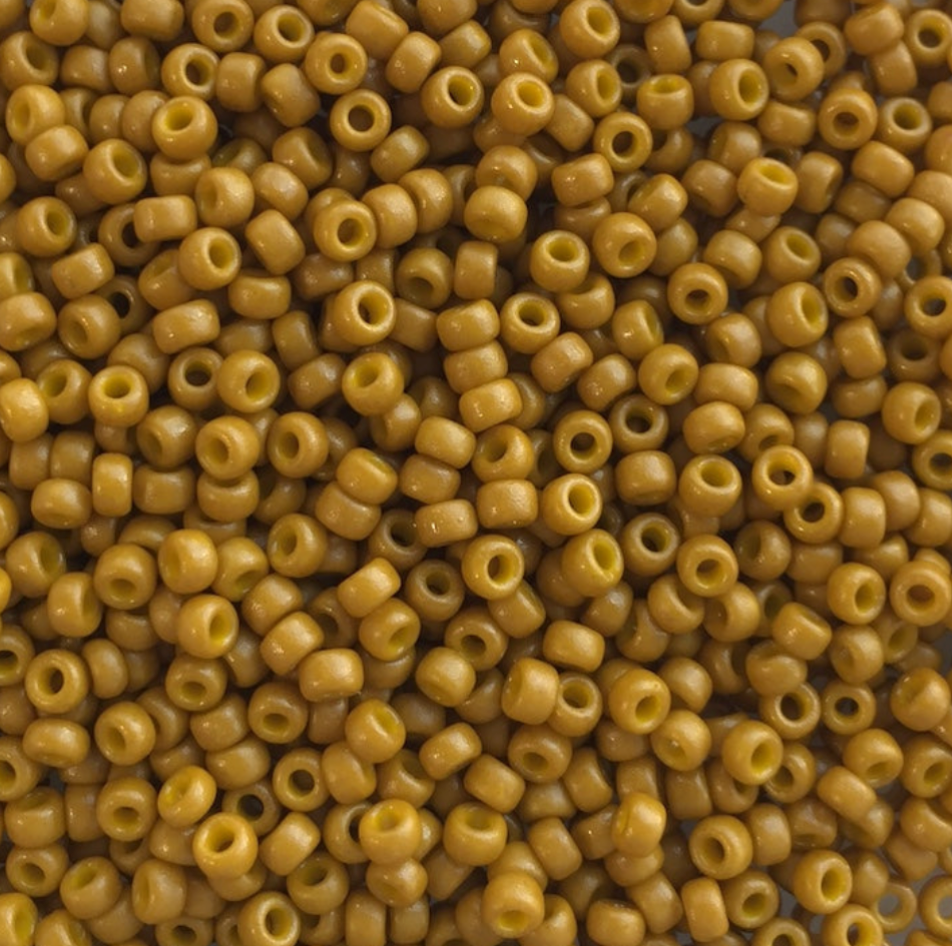 Opaque Dyed Light Olive Duracoat 8-4456 Miyuki 8/0 Round Japanese Seed Beads 20 grams