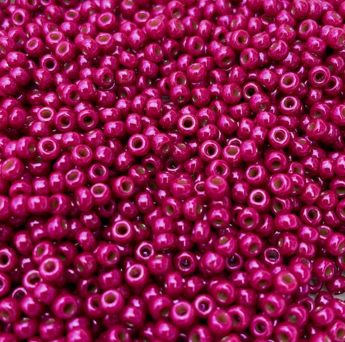 Opaque Fuchsia Luster 8-1465L Miyuki 8/0 Round Japanese Seed Beads 20 grams