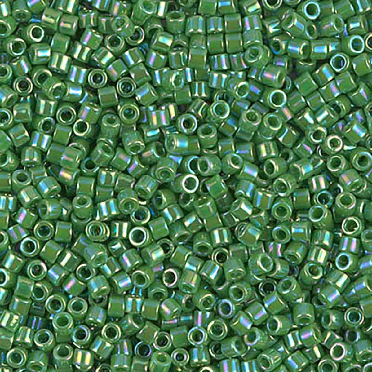 Opaque Green AB DBM0163 Miyuki Delica 10/0 Japanese Cylinder Beads 10 grams