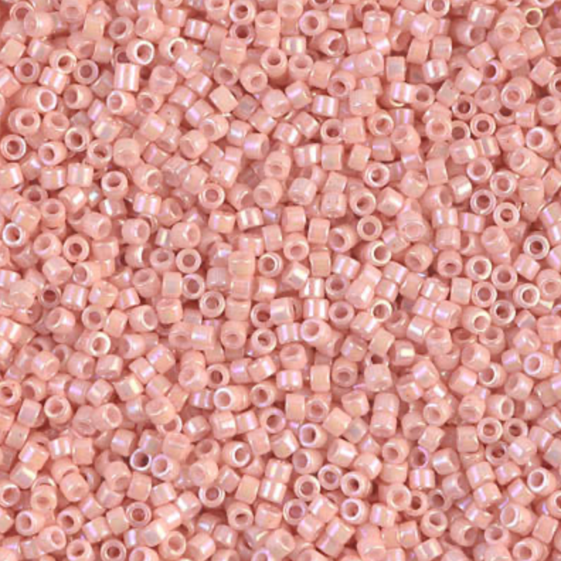 Opaque Light Salmon AB DB1503 Miyuki Delica 11/0 Japanese Cylinder Beads 10 grams