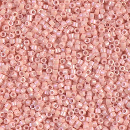 Opaque Light Salmon AB DB1503 Miyuki Delica 11/0 Japanese Cylinder Beads 10 grams