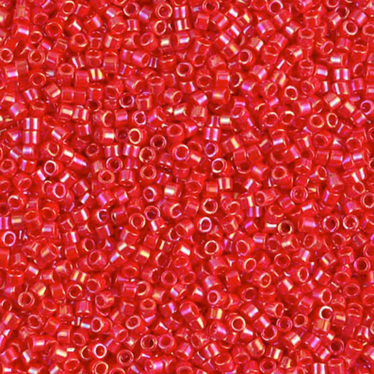 Opaque Light Siam AB DB159 Miyuki Delica 11/0 Japanese Cylinder Beads 10 grams