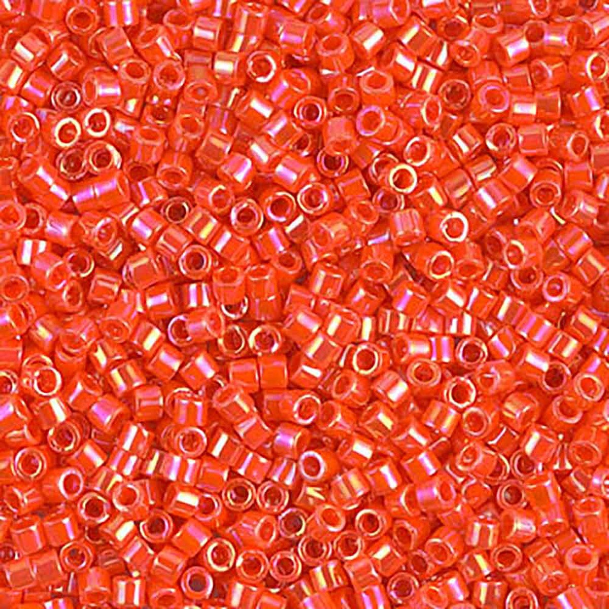 Opaque Orange AB DBM0161 Miyuki Delica 10/0 Japanese Cylinder Beads 10 grams