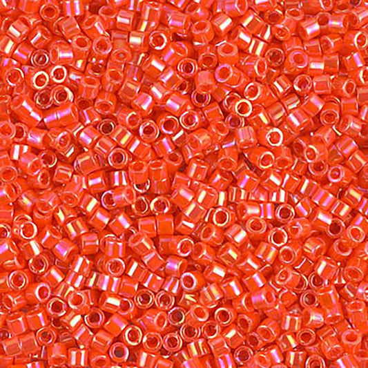 Opaque Orange AB DBM0161 Miyuki Delica 10/0 Japanese Cylinder Beads 10 grams