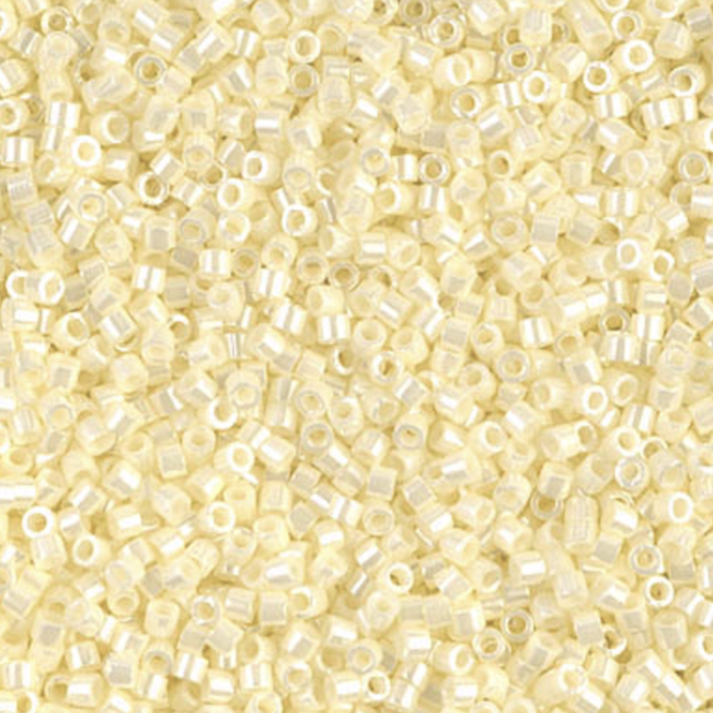 Opaque Pale Yellow Ceylon DB1531 Miyuki Delica 11/0 Japanese Cylinder Beads 10 grams