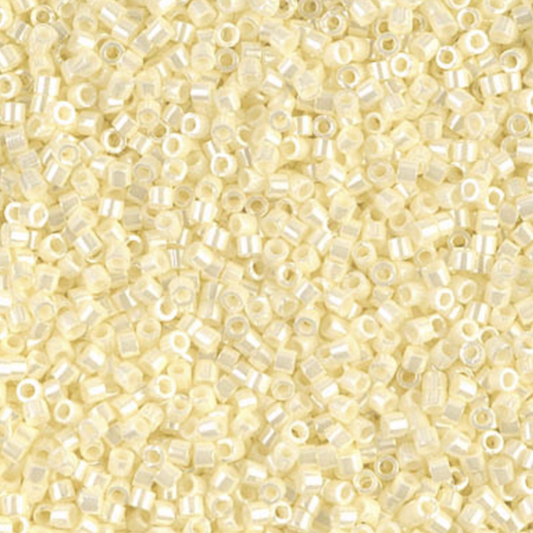 Opaque Pale Yellow Ceylon DB1531 Miyuki Delica 11/0 Japanese Cylinder Beads 10 grams
