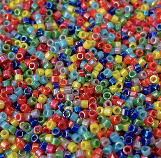Opaque Rainbow AB Mix DB-MIX44 Miyuki Delica 11/0 Japanese Cylinder Beads 10 grams