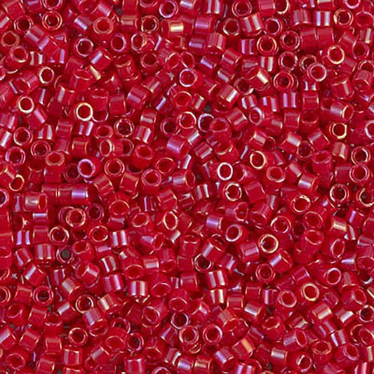 Opaque Red Luster DBM0214 Miyuki Delica 10/0 Japanese Cylinder Beads 10 grams