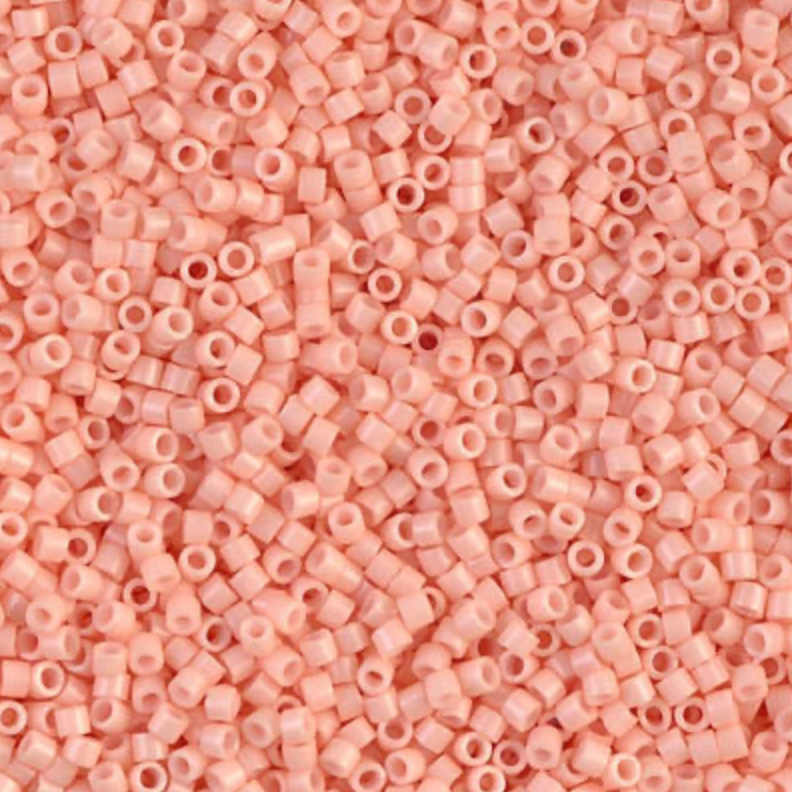 Opaque Salmon DB206 Miyuki Delica 11/0 Japanese Cylinder Beads 10 grams