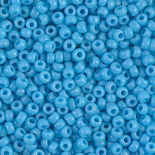 Opaque Turquoise Blue 8-0413 Miyuki 8/0 Round Japanese Seed Beads 20 grams