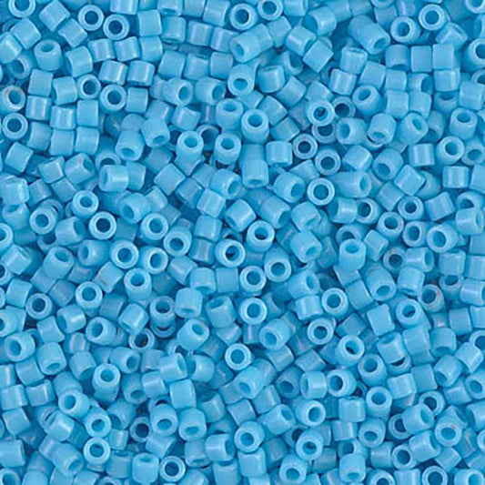 Opaque Turquoise Blue DBM0725 Miyuki Delica 10/0 Japanese Cylinder Beads 10 grams