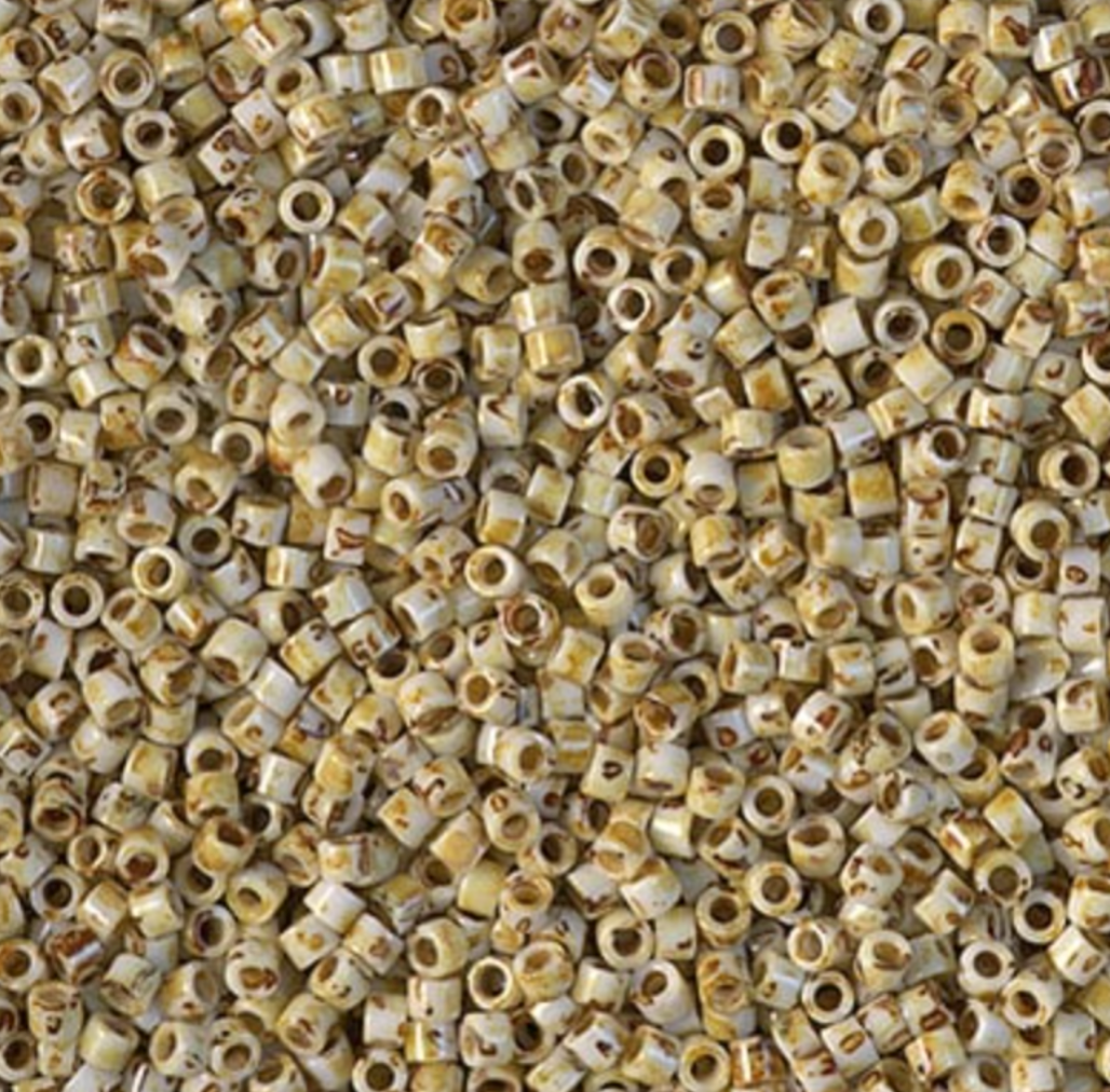 Opaque Yellow Picasso DBM2262 Miyuki Delica 10/0 Japanese Cylinder Beads 10 grams