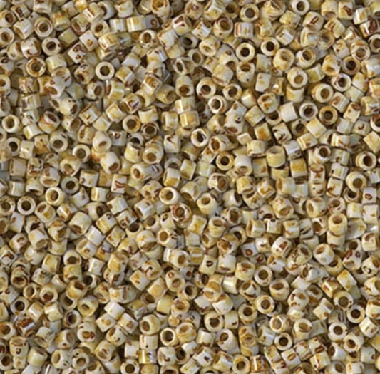 Opaque Yellow Picasso DBM2262 Miyuki Delica 10/0 Japanese Cylinder Beads 10 grams