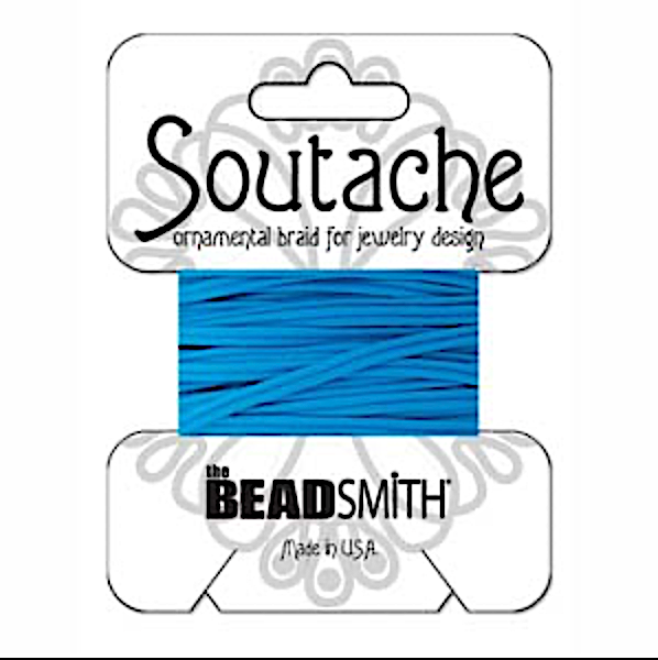 Peacock Blue 3mm Rayon Soutache Cord 3 yards