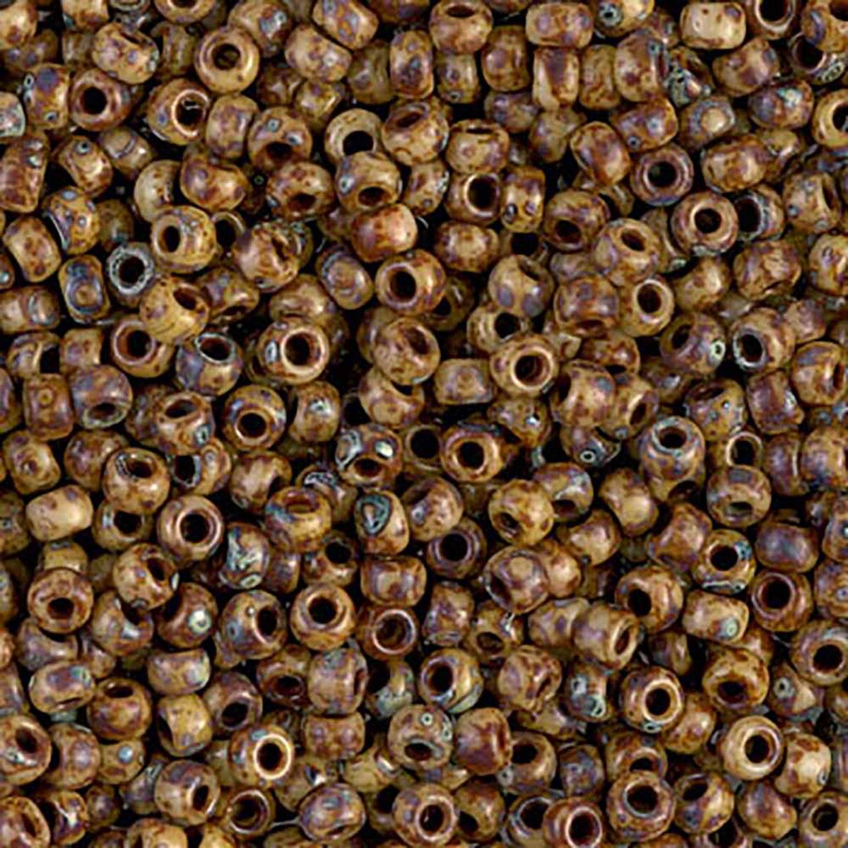 Picasso Brown Tan Matte 8-4517 Miyuki 8/0 Round Japanese Seed Beads 20 grams