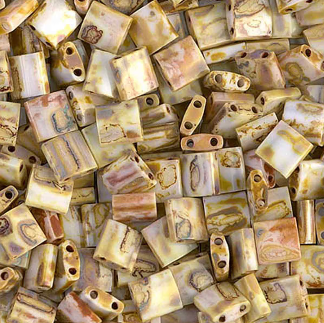 Picasso Canary Yellow Matte Miyuki Tila Beads 8 grams