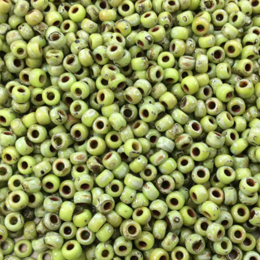 Picasso Chartreuse Matte 8-4515 Miyuki 8/0 Round Japanese Seed Beads 20 grams