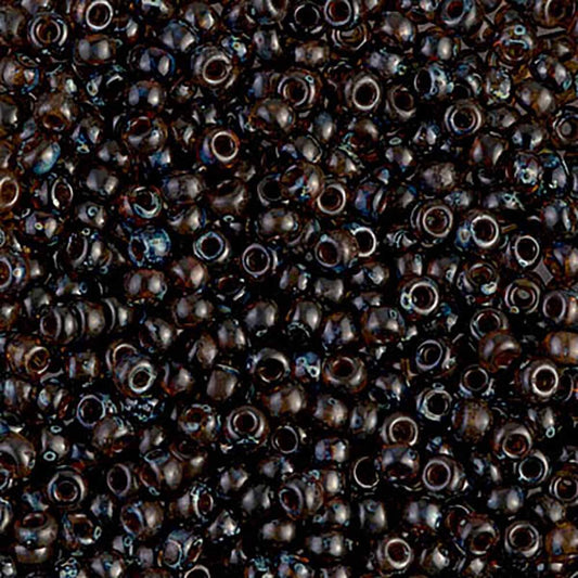 Picasso Dark Amber Transparent 8-4502 Miyuki 8/0 Round Japanese Seed Beads 20 grams