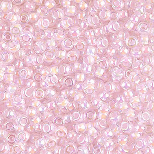 Pink Lined Crystal AB 8-0272 Miyuki 8/0 Round Japanese Seed Beads 20 grams