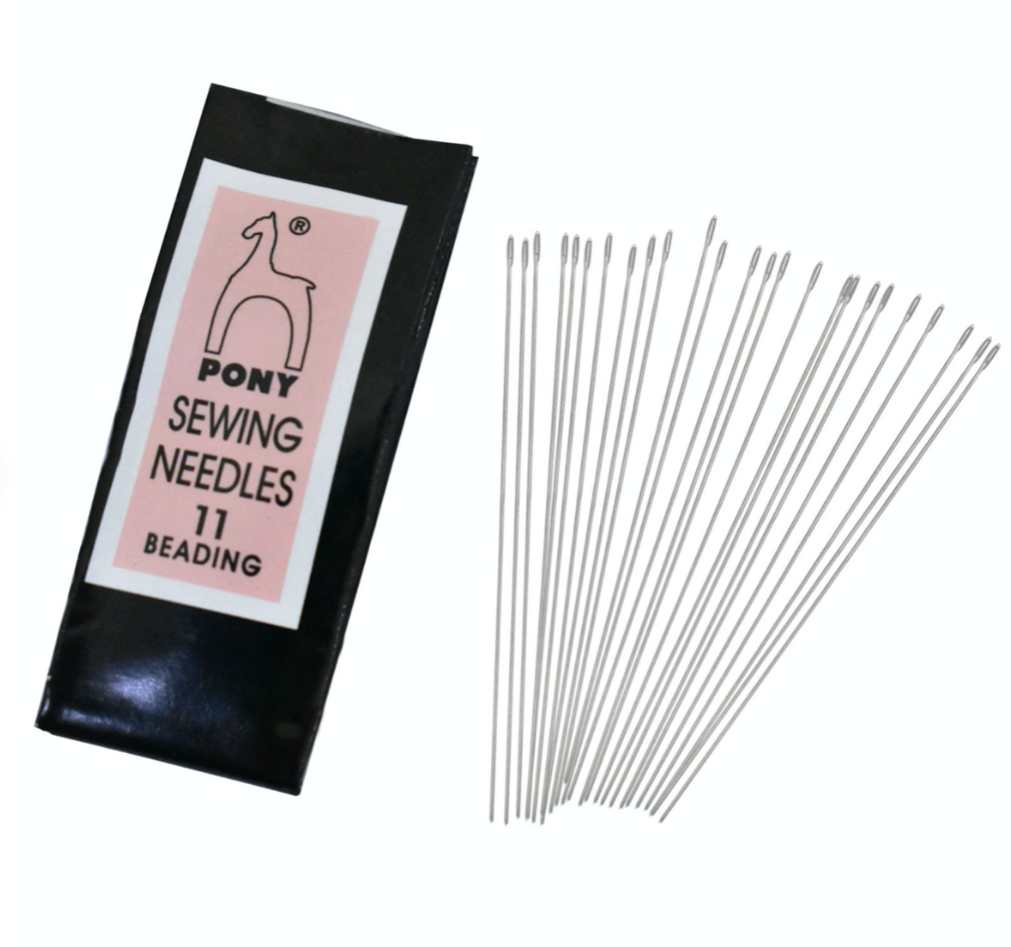 Pony Beading Needles Hand Sewing Needles Size 11 - Pack of 25 Needles