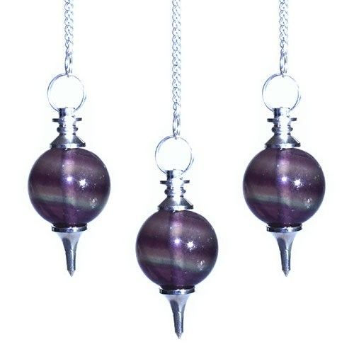 Purple Fluorite Sphere Pendulum - One Pendant