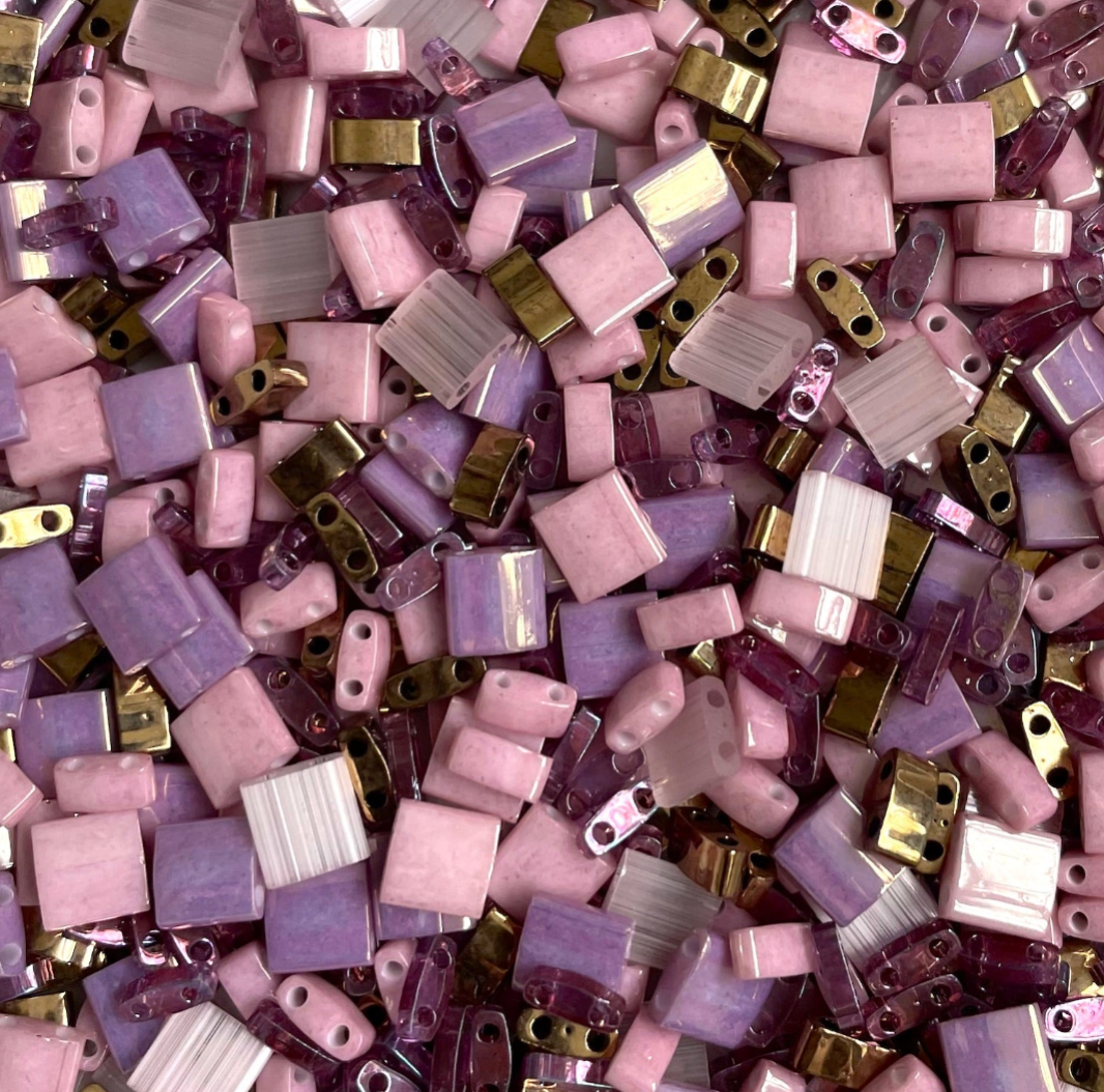 Queens Court Assorted Colours and Sizes of Tila Beads 8 grams